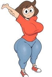 1girls ai_generated big_ass big_breasts cameltoe claire_&_james clarissa_macias clothing huge_breasts james_bear solo stretching tagme tekan4982 thick_thighs youtube youtuber