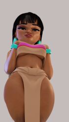 1female 1girls big_hips broken_strokes chel chel_(the_road_to_el_dorado) girl_only hips no_nude