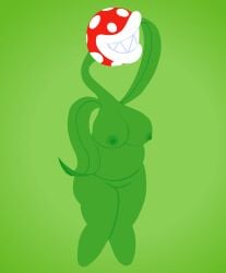 1girls belly big_belly big_breasts big_butt big_thighs breasts chubby chubby_female fat female female_only formless hand_on_hip leaves mario_(series) naked naked_female nintendo no_feet piranha_plant plant plant_girl pose sharp_teeth thick_thighs thighs