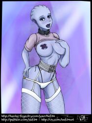 1girls alien alien_girl asari blue_eyes blue_skin female image_set kef34 liara_t'soni mass_effect