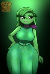 disgust (inside out) from disney by beanontoast