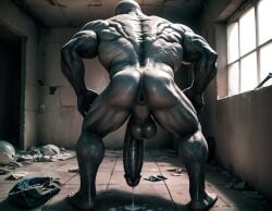 abs ai_generated ass ass_focus back back_muscles balls bara big_ass big_balls big_muscles big_pecs big_penis booster_rex cum cum_drip cumshot daddy dilf ejaculation erection gay grey_body huge_balls huge_cock huge_muscles humanoid hunk male male_only monster monstrous_humanoid muscular muscular_humanoid muscular_male nude orgasm outlast signature solo walrider