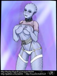 1girls alien alien_girl asari blue_eyes blue_skin female image_set kef34 liara_t'soni mass_effect