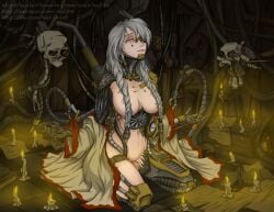 1girls adeptus_mechanicus cybernetic_arm cybernetic_eye cybernetic_leg cybernetic_limb cybernetics female gray_eyes image_set kef34 servo-skull techpriest warhammer_(franchise) warhammer_40k white_hair