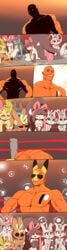 anthro areolae biracial biracial_male black_hair blue_fur breasts canine celebrity dwayne_”the_rock”_johnson gaghiel_(diives) hair leafeon lopunny lucario masterploxy mawile minccino multiple_boys multiple_girls nintendo nipples pokemon pokemon_(species) pokemon_dppt pokemon_rse pokemon_sm polynesian red_eyes shadow small_breasts sunglasses surprised sylveon video_games