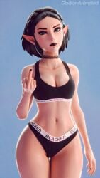 ..l., 1girls 3d annoyed areola_slip areolae areolae_slip belly_button black_hair black_lipstick black_nails blacked blacked_clothing blue_eyes child_bearing_hips choker elf elf_ears eyeliner eyeshadow female female_only flipping_off gladionanimated goth goth_elf light-skinned_female light_skin lipstick looking_at_viewer makeup middle_finger nail_polish navel navel_piercing princess_zelda solo tears_of_the_kingdom the_legend_of_zelda thick thick_thighs wide_hips zelda_(tears_of_the_kingdom)