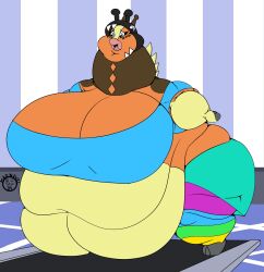 bbw big_ass big_breasts breasts bubble_butt cleavage farigiraf female furry huge_ass huge_breasts mad_n_evil overweight pokémon_(species) pokemon ssbbw tagme thick_thighs wide_hips