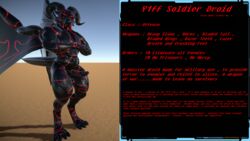 16:9 abs android anthro balls black_skin dialogue dragon english_text erection glistening hi_res horn humanoid looking_at_viewer machine male male_only matr1x2er0 muscular nude penis pose robot scalie standing text wings yiffalicious