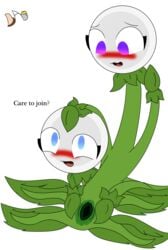 absurd_res blush dandelion_(pvz) dialogue eyelashes female flora_fauna hi_res plant plants_vs_zombies plants_vs_zombies:_battle_for_neighborville plants_vs_zombies_2:_it's_about_time pussy saliva sex talking_to_viewer video_games yuri