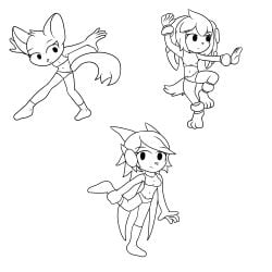 anthro aquatic_dragon canine carol_tea dragon emmisbadart feline female female_protagonist freedom_planet freedom_planet_2 looking_at_viewer milla_basset sash_lilac video_games water_dragon wildcat