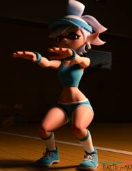 3d clothed female marie_(splatoon) marie_(wo262) nintendo plasticmayo splatoon squatting squid_sisters