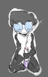 1boy dick didlo emperor_hirohito glasses japan japanese japanese_male jerking kneeling_down male mearbmecool penis sketch