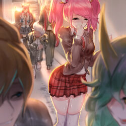 3boys 3girls academy_ahri academy_darius academy_ekko academy_series ahri alternate_costume dripping_pussy ekko ezreal league_of_legends luxanna_crownguard multiple_boys multiple_girls pd pink_hair resisting resisting_orgasm riot_games soraka squirting star_guardian_ezreal star_guardian_lux star_guardian_series star_guardian_soraka tagme thighhighs twintails vibrator_under_panties vladimir_(league_of_legends) wet wet_pussy