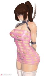 areola_slip artist_self-insert bound chains dress female female_only human no_bra panties self_insert tezy8art