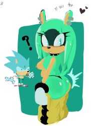 alternate_hairstyle areolae ass ass_out baggy_pants belly belly_bulge black_thong blue_eyes choker chubby drawpile ear_piercing fang_out hair_down humor nipple_piercing oblivious pants_down question_mark shiny_ass shirtless sketch sonic_(series) sonic_the_hedgehog sonic_the_hedgehog_(idw) sonic_the_hedgehog_(series) surge_the_tenrec sweatdrop theonehornedimp thong tomboy tongue_out