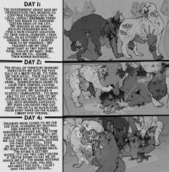 abuse animal_genitalia animal_penis ass_worship beast_rimming biting blood blood_drip canine canine_penis comic commission cum cum_inside cybernetics day_count doggy_style excessive_cum feral feral_on_female feral_on_human flies_for_smell forced furry furry_female gangbang gangrape huge_cock impregnation kissing knot knotted_penis knotting licking licking_paws lipstick lipstick_mark lipstick_on_anus lipstick_on_balls monochrome monster multiple_penises mutant paws paws_on_face peeing peeing_on_another pissing_in_mouth rape raped raped_by_monster ratkingbones rimming ryona saliva saliva_trail scar sex smell sniffing sweat text text_box vaginal_penetration wall_of_text watersports zoophilia