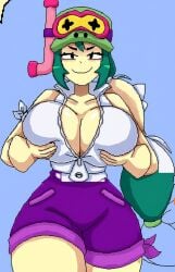 ai_generated alli_(brawl_stars) alligator brawl_stars breasts wplace