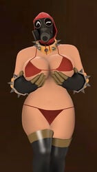 1girls 3d 4k big_breasts bikini breasts female fempyro gas_mask gloves hands_on_breasts highres pyro robinolsen2011 rule_63 solo solo_female source_filmmaker team_fortress_2 thigh_boots valve