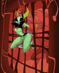 absurd_res alien alien_humanoid armor bars blush bodily_fluids clothing cum_collecting defeated defeated_rape defeated_villainess dildo disney ejaculation excessive_vaginal_fluids female female_focus forced forced_orgasm genital_fluids ghostgallora headgear helmet hi_res horn horned_helmet humanoid lord_dominator orgasm penetration prison prison_cell pussy_juice_collecting restrained sex_toy shaking shaking_orgasm submissive submissive_female submissive_orgasming sweat the_sin_(heinrich_lossow) torn_clothing trembling until_they_like_it vaginal_fluid_collecting vaginal_fluids vaginal_squirting vaginal_squirting_while_penetrated wander_over_yonder