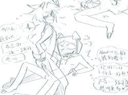 alastor_(hazbin_hotel) dominant_bottom hazbin_hotel pathetic_male power_bottom submissive_male submissive_top vox_(hazbin_hotel)