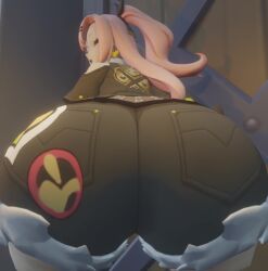 1girls 3d animated ass ass_focus ass_shake big_ass booty_shorts female from_behind green_eyes huge_ass jiggle kishi leaning leaning_forward long_hair longer_than_30_seconds nicole_demara pink_hair short_shorts shorts smile solo tagme thick_thighs thighhighs twerking twintails very_long_hair video zenless_zone_zero