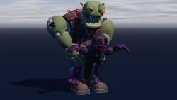 3d cinema4d crossover five_nights_at_freddy's fnaf gay orgasm_face plants_vs_zombies purple_guy_(fnaf) sex zombot zombot_(pvz)