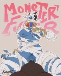 1boy 1nonbinary cursed_mummy_venture halloween halloween_terror_series lxxxart male mummy nonbinary nonbinary_(lore) obscured_face overwatch overwatch_2 vaginal_penetration venture