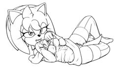 amy_rose animated anthro big_ears breasts clothed clothing eulipotyphlan female greyscale hedgehog legwear looking_at_viewer mammal monochrome nipple_outline no_underwear pubes pussy sega simple_background smile solo sonic_(series) tc white_background