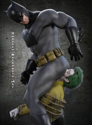 2boys 3d 3d_(artwork) alfpablo_(artist) ass ass_in_face ass_on_face ass_worship batman batman_(series) biceps bodysuit bondage bubble_ass bubble_butt butt butt_in_face butt_worship clothed dc dc_comics domination facesitting gay green_hair joker male male_only malesub muscle muscle_butt muscles muscular muscular_butt muscular_legs muscular_male muscular_thighs pecs rope skin_tight skin_tight_suit skintight skintight_bodysuit skintight_suit spandex tied_up tight tight_bodysuit tights turning_head yaoi