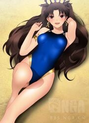 1girls black_hair blush fate/stay_night fate_(series) female female_only ishtar_(fate) long_hair shiny shiny_skin tagme yadokari_genpachirou