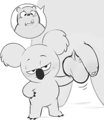 ball_fondling balls brown_bear cartoon_network duo fondling grizzly_(wbb) grizzly_bear humanoid_penis koala male mammal marsupial nom_nom_(wbb) penis size_difference sodabox ursid ursine vombatiform we_bare_bears yaoi