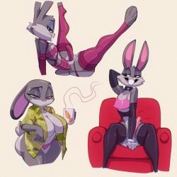 1:1 anthro balls barefoot bigdad biped breasts buckteeth bugs_bunny crossdressing disney duo ears_back erection eyebrows eyeliner feet female femboy fembugs_bunny fur genitals grey_body grey_fur grey_tail judy_hopps lagomorph leporid looney_tunes makeup male male_focus mammal penis pink_nose pivoted_ears rabbit simple_background standing tail teeth warner_brothers zootopia