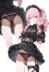 1girls 1other ai_generated akiyama_mizuki ass ass_focus blush blush breasts breasts breasts clothed clothing dress female female_focus female_only flat_chest flat_chested high_resolution highres looking_at_viewer panties pink_eyes pink_hair pov project_sekai pussy solo solo_female solo_focus thighs underwear