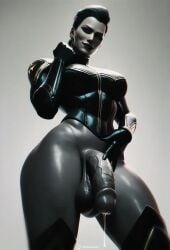 ai_generated captain_marvel carol_danvers futa_only futanari huge_balls huge_cock marvel marvel_comics nsfwaibs thick_thighs