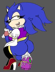 absurd_res anal anthro ass breasts clothing dickgirl dildo footwear futanari hi_res high_heels intersex masturbation penis rule_63 self sex sex_toy shoes sonic_(series) sonic_the_hedgehog thetyrant toy toying