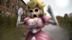 1girls 3d big_breasts black_eyes blonde_hair blue_earrings creepy creepy_face crown engagement_ring entity five_nights_at_wario's five_nights_at_wario's:_origins five_nights_at_wario's_2 five_nights_at_wario's_4 five_shows_at_wario's five_shows_at_wario's:_director's_cut fnaw ghost ghost_girl gloves glowing_eyes hands_up long_blonde_hair long_hair mario_(series) mouth_open nightmare_waifu nintendo outdoors outside peach_(fnaw) pink_dress princess princess_peach princess_peach_(five_nights_at_wario's) ring royalty spirit surprised surprised_expression voluptuous voluptuous_female white_pupils