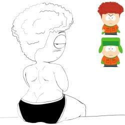 1boy ass ass_cleavage ass_focus briefs butt_crack comedy_central huge_ass kyle_broflovski large_ass male_only paramount_pictures smeet_(artist) solo solo_male south_park