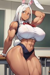 1female 1girls ahe_gao ai_generated anus ass big_ass big_breasts blush boku_no_hero_academia breasts breeding breeding_slave brown_eyes bunny_ears bunny_girl bunny_tail cum cum_in_ass cum_in_pussy cum_inside cumslut dark-skinned_female dark_skin fucked fucked_from_behind full_of_cum horny horny_female huge_ass huge_breasts lingerie miruko mommy muscular muscular_female my_hero_academia nipples pawg pussy pussy_ejaculation pussy_juice rumi_usagiyama slut tan_skin thick thick_ass thick_hips thick_legs thick_thighs thighs white_hair white_panties