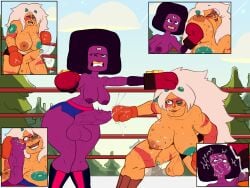 2futas absurd_res ahe_gao balls big_balls big_penis boxing boxing_gloves boxing_ring breasts cartoon_network cum duo ejaculation erection futa_on_futa futa_only futanari garnet_(steven_universe) gem_(species) handjob hexecat huge_ass huge_breasts huge_cock humanoid humanoid_penis jasper_(steven_universe) nude orgasm partially_retracted_foreskin penis sexfight steven_universe thick_thighs topless uncut wide_hips