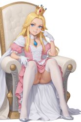 ai_generated blonde_hair blue_eyes no_panties princess spm2000 tagme