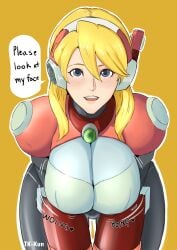 alia breast_focus capcom looking_at_viewer mega_man mega_man_x solo solo_female solo_focus taikikun tk