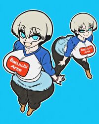 1girls 2020s 2025 badjujuarts big_breasts blue_eyes blue_eyes_female breasts female female_focus female_only gray_hair gray_hair_female grey_skinned_female hips large_boobs large_breasts light-skinned_female light_skin redraw short_hair short_hair_female skin_fang solo solo_female solo_focus uzaki-chan_wa_asobitai! uzaki_hana wide_hips