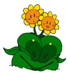 areola areolae big_areola big_breasts breasts green_body huge_areola huge_areolae huge_breasts naked nipples no_clothes nsfwoaf nude plant plant_girl plants_vs_zombies sunflower_(pvz) tagme twin_sunflower_(pvz)
