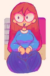 big_breasts big_hips big_thighs breasts cute cute_face female freckles freckles_on_face ginger ginger_female ginger_hair glasses glasses_on_face hips hips_wider_than_shoulders kindergarten_(game) kindergarten_3 large_hips large_thighs ms._lovelett pastel pastel_colors squish squishy sunnii_w tagme thick_hips thick_thighs thighs thighs_bigger_than_head thighs_together wide_hips