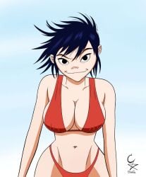 beach bra busty cockstar_studios gorillaz hi_res horny_female noodle_(gorillaz) tagme thong