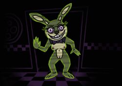 animated breasts five_nights_at_freddy's five_nights_at_freddy's:_help_wanted glitchtrap nipples pussy pussy_juice rule_63 solo video_games