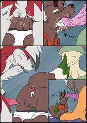 4boys absurd_res anal ass avian bird breloom canine comic cum cum_on_tongue doggy_style erection fellatio feral fox furry furry_only gay hi_res interspecies lycanroc male male_only mammal nintendo no_humans oral orgasm original_character penetration penis pokémon_(species) pokemon pokemon_dppt pokemon_rse pokemon_sm seductive sex staraptor teasing tongue video_games yaoi