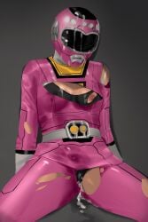 pink racer from gekisou sentai carranger by lardral