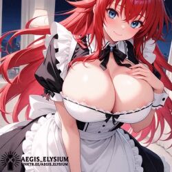 1girls 2025 aegis_elysium ai_generated ai_video animated animated_mp4 animation big_breasts blue_eyes blushing_at_viewer blushing_female bouncing bouncing_boobs bouncing_breasts breasts cleavage dress female female_focus female_only grabbing grabbing_breasts hair_ornament headpiece hi_res high_quality high_res high_resolution high_school_dxd high_school_dxd_hero holding holding_breast holding_breasts holding_own_breast holding_own_breasts huge_breasts jump jumping large_breasts long_hair loop looping_animation maid maid_dress maid_headdress mp4 nipple_slip nipples red_hair restaurant rias_gremory seductive_look seductive_smile smiling smiling_at_viewer tagme thick_breasts thick_thighs thighs tiara very_long_hair video watermark