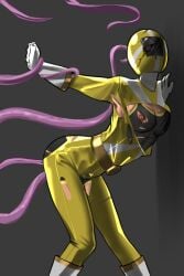 yellow ranger from power rangers by lardral